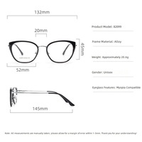 Montures de lunettes œil-de-chat élégantes en alliage métallique de 20,6 g avec verres en acrylique anti-lumière bleue pour la lecture quotidienne CE – Vente en gros