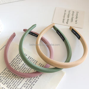 BELLEWORLD usine 2023 nouveau élégant populaire filles bandeau coiffure couleur unie plaid mince maquillage bandeaux pour les femmes - Product Image 3