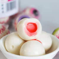 Bonbons gélifiés 3D éclatants avec jus, 30 pièces/boîte en blister – Saveurs Earth Eye, guimauve, football, pastèque