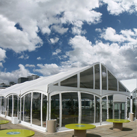Tente de réception TENTCHO 6x12M, imperméable, de luxe, grande, blanche, en tissu PVC, pour événements, mariages