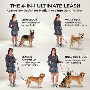 Laisse pour chien personnalisée en corde, laisse de traction pour animaux de compagnie, laisse d'entraînement pour la promenade des chiens de taille moyenne à grande - Product Image 3