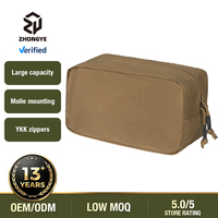 Sac de rangement tactique horizontal en nylon 500D, pochette tactique Molle, pochette EDC pour la randonnée en plein air