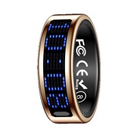 Nouvelle Bague Intelligente Transfrontalière avec Affichage des Appels, Moniteur de Fréquence Cardiaque, Oxymètre, Podomètre, Suivi du Sommeil, Contrôle des Photos, Vibrations, Commande Vocale, Compatible Android/iOS