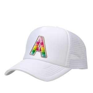 Custom Creative <strong>Rainbow</strong> Color Embroidered English Letter Patches Canvas DIY Sew-On Applique Hats Jeans Clothes Features <strong>Sequins</strong> - Product Image 5