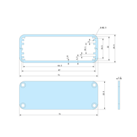 Boîtier en aluminium anodisé 71*25.5*100mm Boîtier d'instruments électroniques en métal Boîtier PCB Boîte de jonction