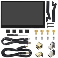 צג נייד בגודל 7 אינץ' מסוג IPS LCD עם מסך מגע קיבולי ברזולוציית 1024x600 ללא רמקול עבור Raspberry Pi 5 4B 3B+ מחשב נייד