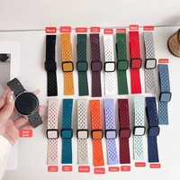 Horlogeband van ademend siliconen met magnetische vierkante gesp voor Watch4 & GT3 20mm/22mm
