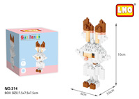 Jouet créatif DIY LNO, blocs de construction assemblés, animaux en plastique ABS, série animaux de compagnie 270-317, 14 ans et plus, ensemble de 200-400 pièces