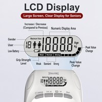 Alat Latih Kekuatan Genggaman Tangan Komersial 180Kg Dinamometer LCD Digital Jarak Genggaman Dapat Disesuaikan Alat Latih Otot Lengan Bawah Grosir
