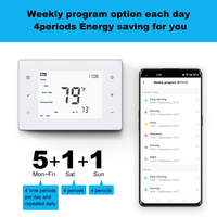 Termostato Digital Programable WiFi de 24V, 3 Niveles de Calor y 2 de Frío, Controlador de Temperatura HVAC para Aire Acondicionado Central y Bomba de Calor