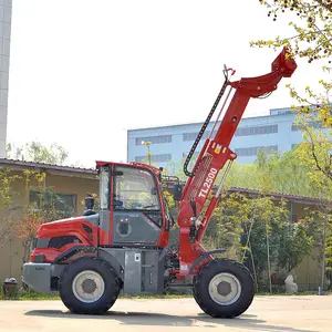 China mini cargadora de ruedas telescópico fabricación TL2500 pequeño tractor de granja máquina agrícola