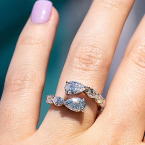Anello Aperto a Forma di Serpente per Donne, Gioiello da Dito Geometrico Elegante e alla Moda - Product Image 6