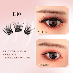 SP Lông Mi Mềm Mại Tự Nhiên Matte Tự Làm Phân Khúc Lash Cluste Kit Nhãn Hiệu Riêng Cá Nhân Tự Nhiên Tự Làm Cụm Khối Lượng Lông Mi Mở Rộng - Product Image 4
