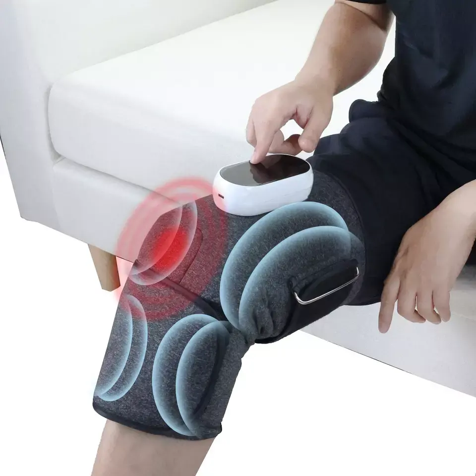 2023 New Oem Odm Vibração Recarregável Fisioterapia Hot Compress Elétrica Leg Knee Massager Com Calor