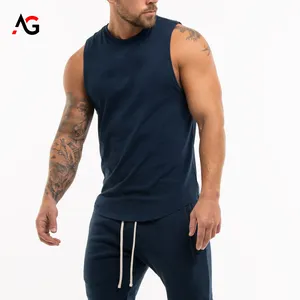 Maglietta personalizzata T-Shirt senza maniche da uomo Sportswear Muscle Fit T-Shirt Active Wear canotta sportiva da palestra