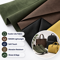 Vente Flash Tissu en Suédine Tissée 100% Polyester 150 g/m² Microfibre Douce pour Matière Supérieure de Chaussures