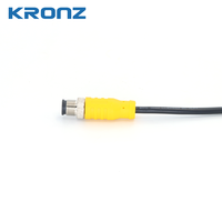 Connecteur pré-moulé mâle KRONZ M12 à 5 broches, câble PVC jaune non blindé, IP67, connecteur circulaire aéronautique pour capteurs