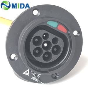 DUOSIDA 32Amp <span class=keywords><strong>Triphasé</strong></span> IEC 62196 Type2 Mâle EV <span class=keywords><strong>Prise</strong></span> <span class=keywords><strong>Électrique</strong></span> de Côté de <span class=keywords><strong>Voiture</strong></span> De Charge CA <span class=keywords><strong>Prise</strong></span> D'entrée - Product Image 4