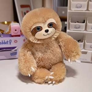 Mờ Sang Trọng Con Lười Đồ Chơi Bé Trẻ Em Quà Tặng Thú Nhồi Bông Plushie Sáng Mắt Nâu Con Lười Sang Trọng - Product Image 4