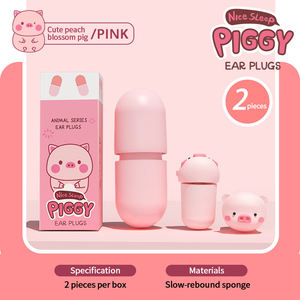 Penyumbat telinga bentuk hewan, peredam kebisingan bentuk hewan lucu Rebound lambat spons lembut penutup telinga tidur anak - Product Image 5