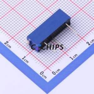 ตัวต้านทาน/โพเทนชิโอมิเตอร์แบบปรับได้สำหรับ CT-20EP103ผ่านชิ้นส่วนรู (THT)-3P, ตัวต้านทาน6.4x5มม. 10kOhm 10% 500 100ppm/℃ - Product Image 2