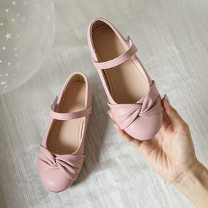 Elegant Kids <b>Shoes</b> With Bow Detail <b>Soft</b> Leather Comfortable for Girls Dress <b>Shoes</b> - Product Image 2
