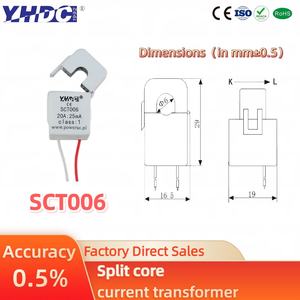 Трансформатор тока SCT006 с разъемным сердечником 6 мм для входа 1А, 5А, 10А, 20А, выход MA с защитой от перенапряжения (TVS) - Product Image 4