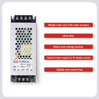 Alimentation à découpage mince MWEL 5V 40A 60A 80A 200W 300W 400W 100-240VAC pour écran LED couleur, garantie 5 ans