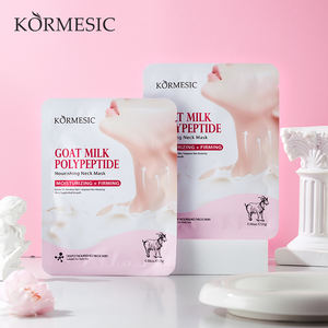 KORMESIC Vente en gros OEM 25g Masque nourrissant coréen en tissu pour le cou et le visage au polypeptide de lait de chèvre, raffermissant et éclaircissant au collagène pour le cou et le menton - Product Image 1