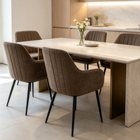 Chaise de salle à manger moderne minimaliste de luxe italien, mobilier de maison, dossier rembourré pour restaurant et salon