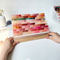 Présentoir à échelle pour échantillons d'ongles en acrylique, grande capacité, pour comparaison des couleurs