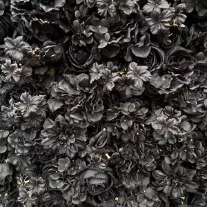 Đen 8 * 8ft Nhân <span class=keywords><strong>T</strong></span>ạo Hoa <span class=keywords><strong>T</strong></span>ường Bảng điều khiển trang trí đám cưới cuộn lên Hoa <span class=keywords><strong>T</strong></span>ường Backdrop - Product Image 2