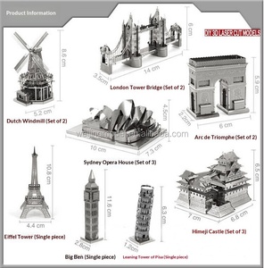 Puzzle de modèle d'assemblage 3D stéréoscopique sans colle en acier inoxydable entièrement en métal - Product Image 2