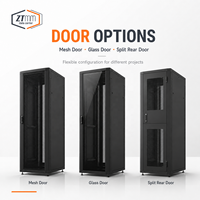Armoire de serveur 42U 19 pouces en acier SPCC avec options de porte en verre ou en maille