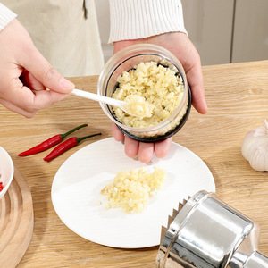Stainless Steel Garlic Mincer 21cm Manual Food Chopper For Kitchen Meat Vegetable Processing - Product Image 4