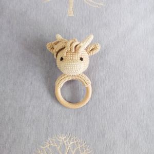 Juguete de Peluche Hecho a Mano al por Mayor, Sonajero de Animales de Amigurumi de <span class=keywords><strong>Madera</strong></span> y Algodón Orgánico, Mordedores de Ganchillo para la Dentición - Product Image 5