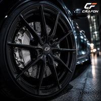 Jantes en alliage d'aluminium forgé CF Aerospace 18-20 pouces 5x112 66.6 FIT Nouvelle finition noire pour W205/W206 Classe C C43 C63
