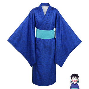 Costume de cosplay Kamado Tanjiro, kimono à carreaux vert et noir, ceinture rouge, costume de jeu de rôle d'anime, taille adulte XS S M L XL XXL XXXL - Product Image 4
