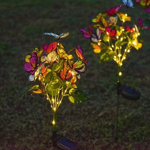 Solar Butterfly Garden <b>Light</b> <b>Led</b> Colorful Outdoor Decor Water Resistant Free Standing - Product Image 3