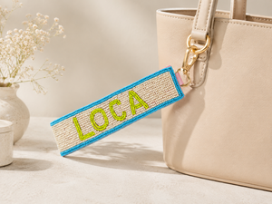 Sstringz Handmade LOCA Keychain Personalized Beaded <b>Key</b> <b>Ring</b> Custom Bag Charm Gift Accessory for <b>Keys</b> Backpacks and Handbags - Product Image 1