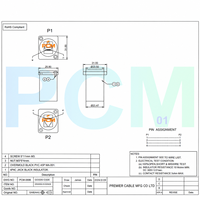 Connecteur traversant 4P4C RJ9 RJ11 femelle-femelle de type D pour montage sur panneau, pour combiné téléphonique, boîtier de contrôle d'interphone, appareils audio