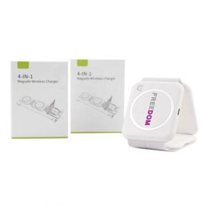 แท่นชาร์จไร้สายแบบพกพา 3-in-1 พับได้ แม่เหล็ก ชาร์จเร็ว ลายพิมพ์ UV - Product Image 4