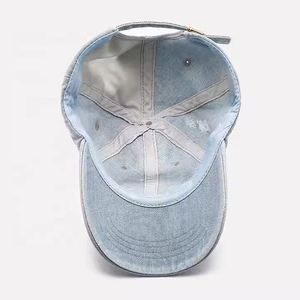 SUN ERA Gorra de Béisbol Unisex de Lujo, de Tela Vaquera Lavada, de Felpa, de 6 Paneles, Personalizada, Desgastada, Ajustable, para las Cuatro Estaciones - Product Image 6