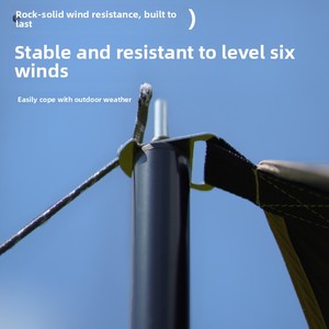 ผ้าอ๊อกซ์ฟอร์ดเคลือบสีเทาหนาพิเศษ สำหรับทุกฤดู ป้องกันรังสียูวี UPF 50+ ทนทาน กันน้ำ (5000 มม.) ร่มกันแดดพกพาสำหรับตั้งแคมป์ - Product Image 3