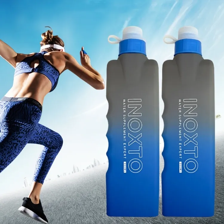 New PP material BPA-free outdoor running fitness squeeze type sports water bottle