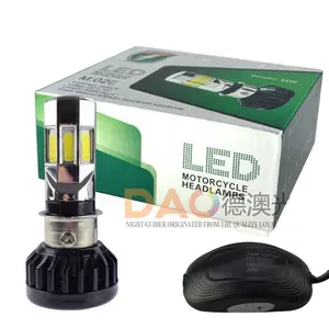 DAO อุปกรณ์เสริมไฟรถยนต์ M02 Led,ไฟหน้ารถจักรยานยนต์6ด้านหลอดไฟ Led พร้อมพัดลมระบายความร้อน Cob หลอดไฟมอเตอร์ Led