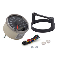 Compteur de vitesse 85 mm 220 km/h avec affichage à aiguille et LCD 2 en 1, 12 V/24 V avec kit capteur de signal d'antenne GPS pour voiture, camion, SUV 9-32 V