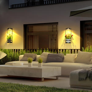 Nueva Lámpara LED Blanca Cálida, Solar, Recargable, para Jardín, con Estante Metálico, IP54 Impermeable, Aplique de Pared para Exteriores - Product Image 6