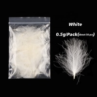 Plumes de canard CDC en vrac pour la fabrication de mouches, filet de 0,5g, plumes de cul de canard pour ailes de mouches sèches, matériaux pour la pêche à la mouche.