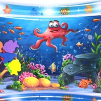 Tapis d'éveil aquatique gonflable pour bébé, design pieuvre, haute épaisseur